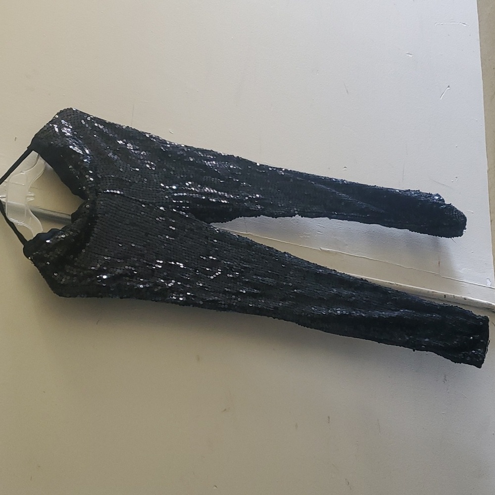 WOMEN BLACK sequins pants SIZE M
